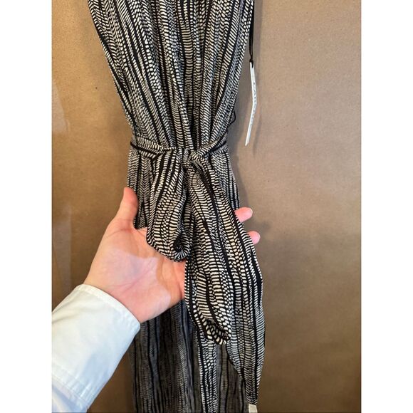 NWT L’Agence Bally Silk Print Maxi Dress with Tie Waist MSRP:$495 - Picture 3 of 11